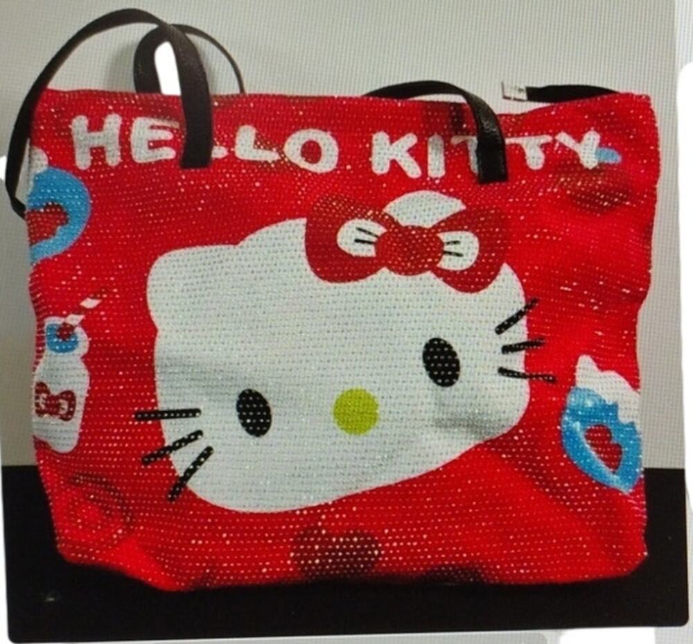 Hello Kitty Red Rhinestone Style Tote Shoulder Bag NWT